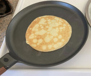 Easy gluten-free crepe recipe in pan